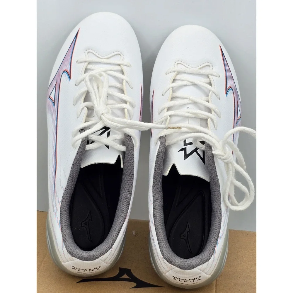 Mizuno a Select Junior Unisex Big Kids Soccer Shoe White Ignition Red‎ Size 4